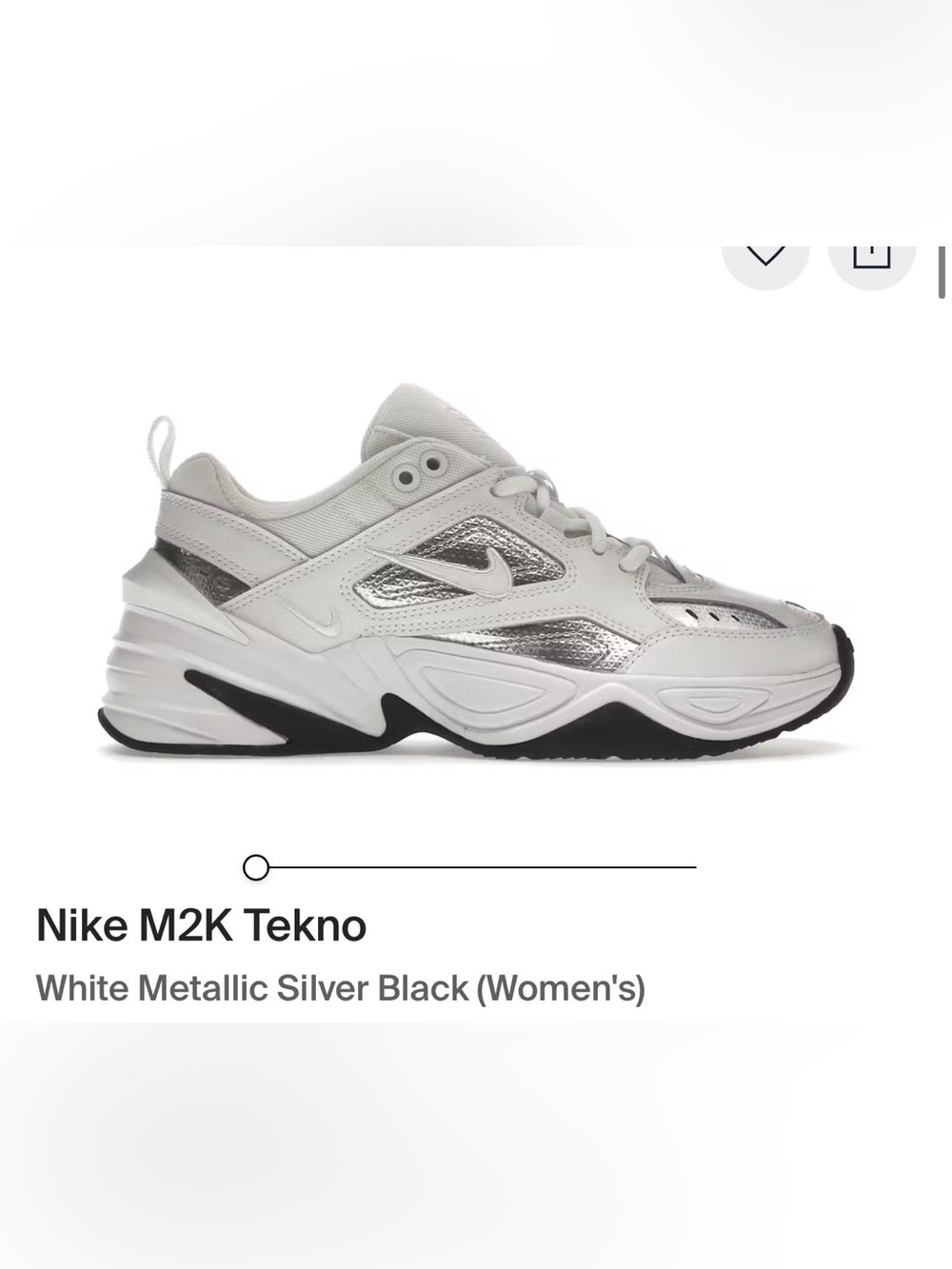 Nike 2K Tekno Sneakers - Silver, White & Black size 7.5